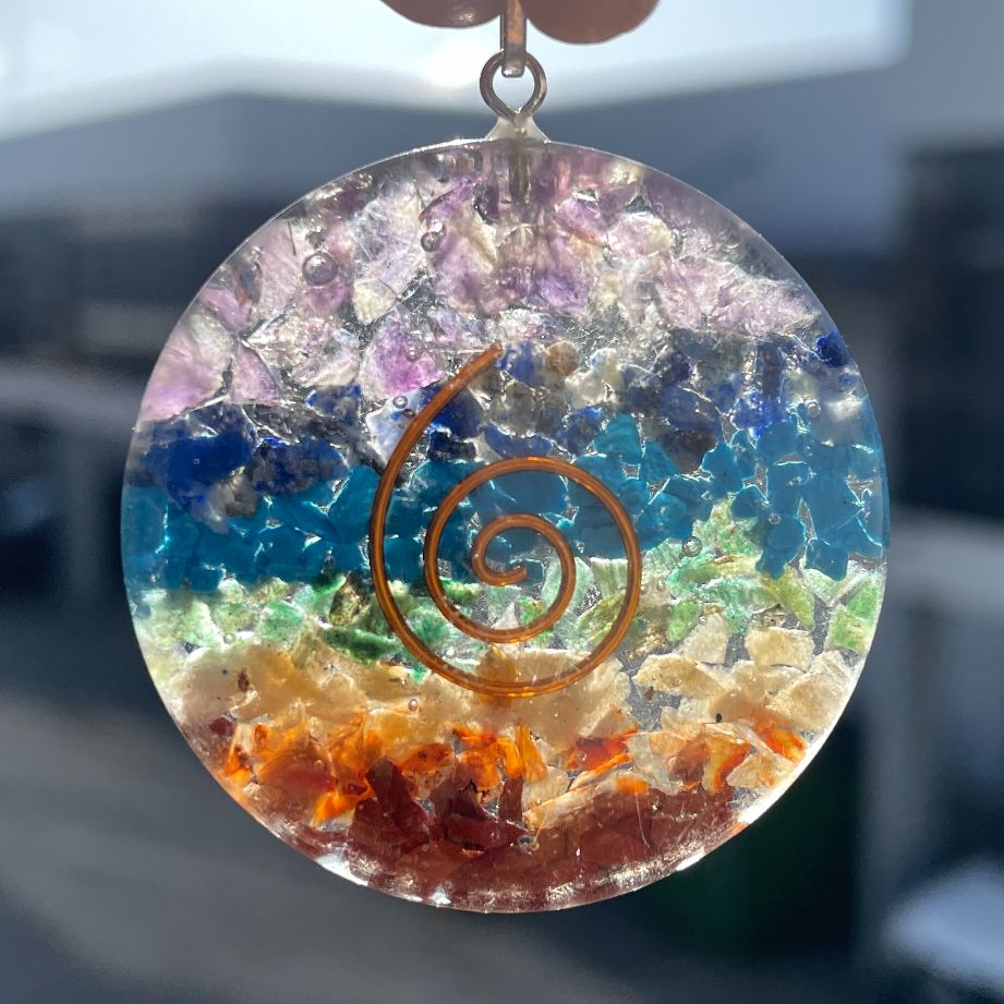 Orgonite Chakra Pendant - Circle Orgonite Chakra Pendant - Circle